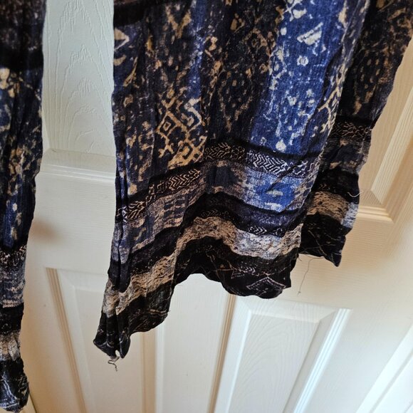 Ecote Womens Wide Leg Lounge Blue Palazzo Boho Flare Pants S Small - Picture 6 of 8